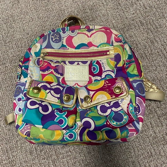Limited Edition Coach Poppy Backpack - Picture 1 of 9